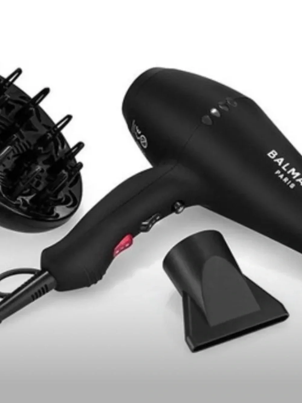 Balmain White and Black Professional Blowdryer Packaging